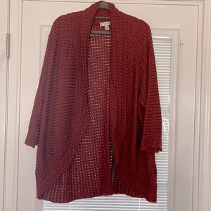 Burnt Orange open cardigan - dress barn 2x